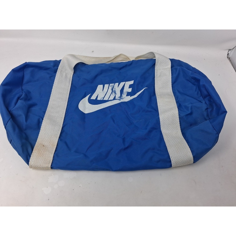 Vintage 70's/80's NIKE Nylon Gym Bag Carry On Duffle Baby Blue White U.N.C. U
